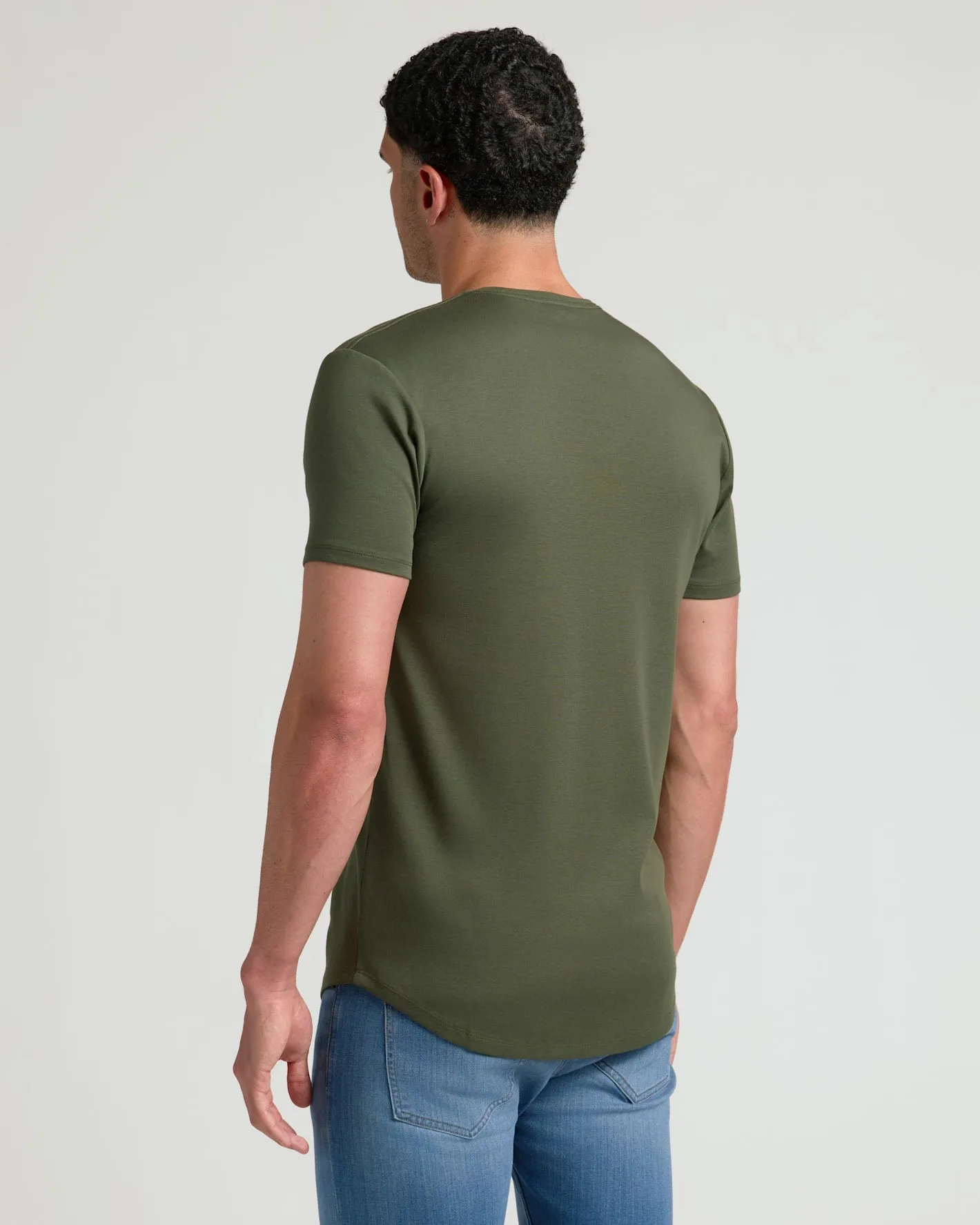 Tall Pima Cotton Blend Curved Hem Crew 4-Pack sold by True Classic product image thumbnail 5