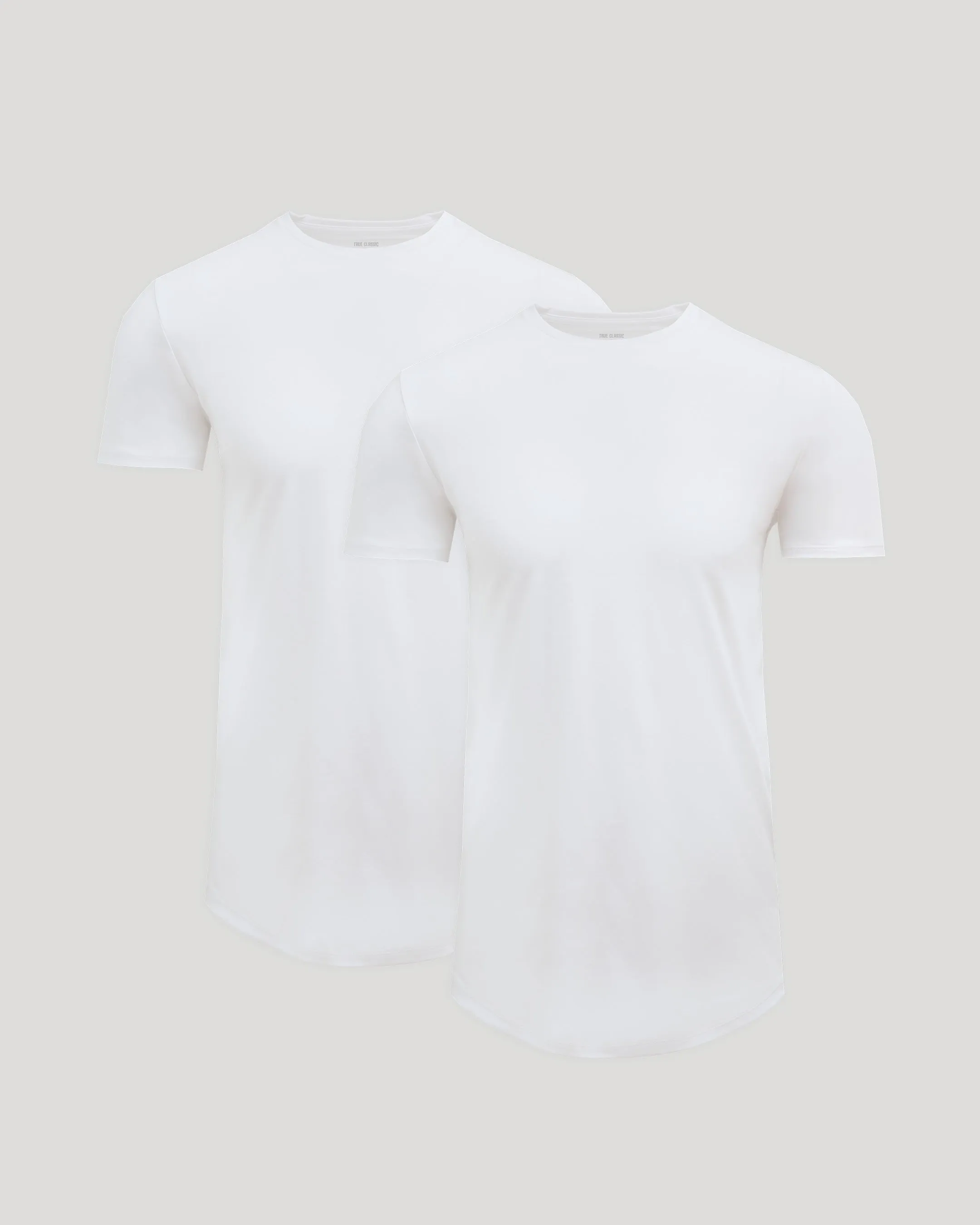 Tall Pima Cotton Blend Curved Hem Crew 2-Pack sold by True Classic