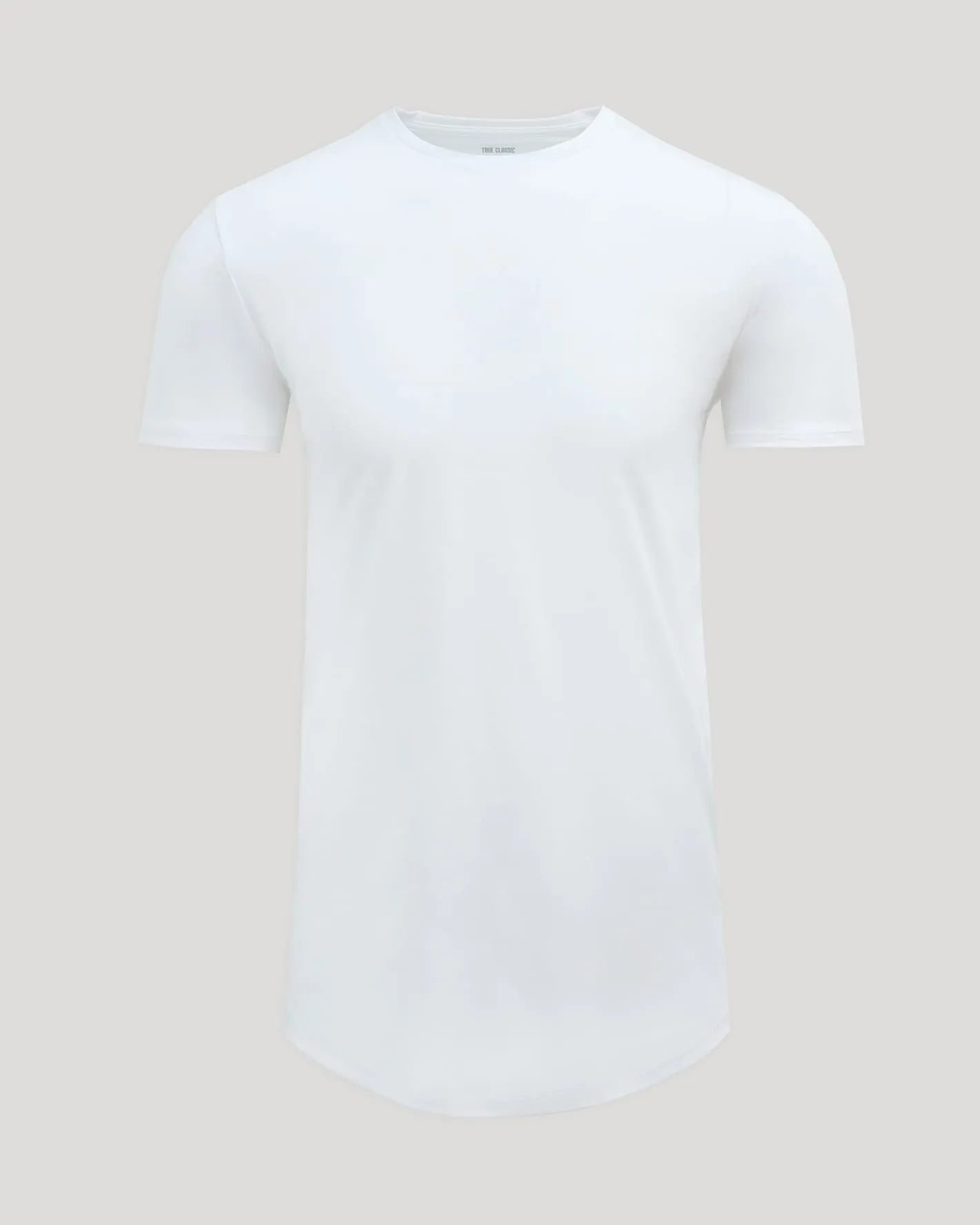 White Tall Pima Cotton Blend Curved Hem Crew sold by True Classic product image thumbnail 2