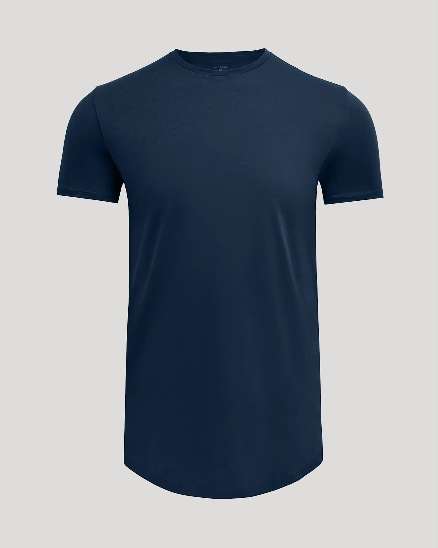 Navy Tall Pima Cotton Blend Curved Hem Crew sold by True Classic product image thumbnail 2