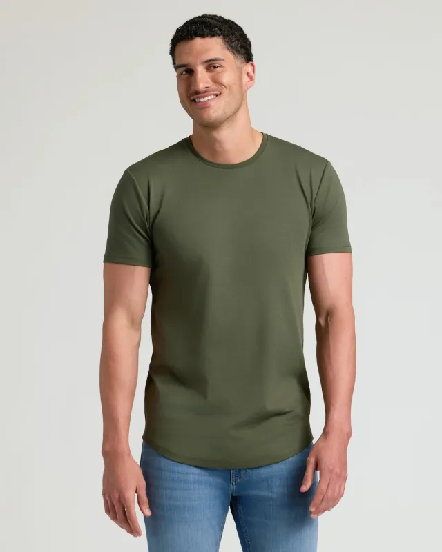 Grove Tall Pima Cotton Blend Curved Hem Crew made by True Classic