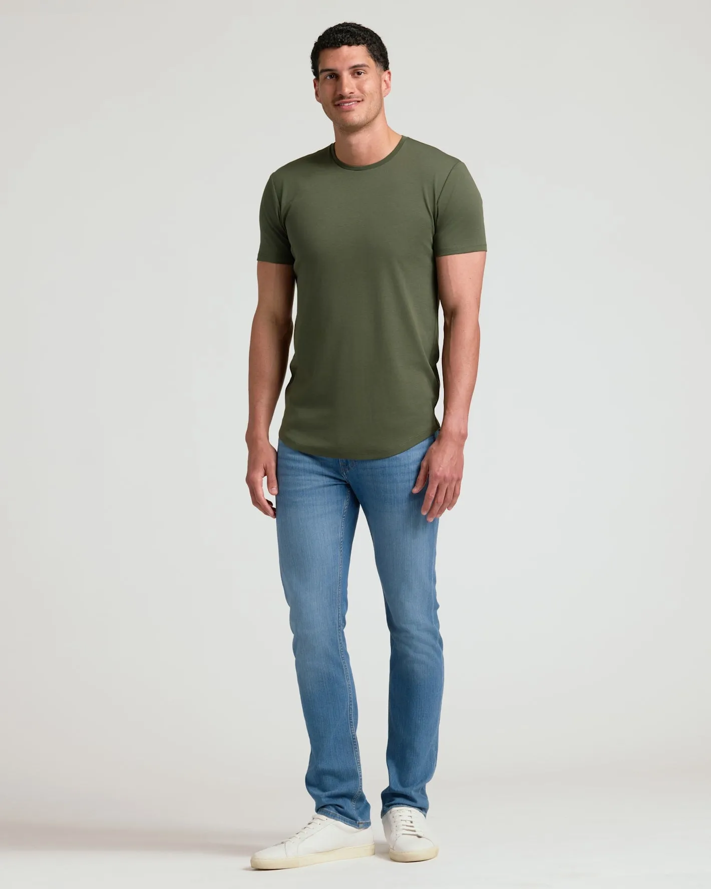 Grove Tall Pima Cotton Blend Curved Hem Crew sold by True Classic product image thumbnail 4