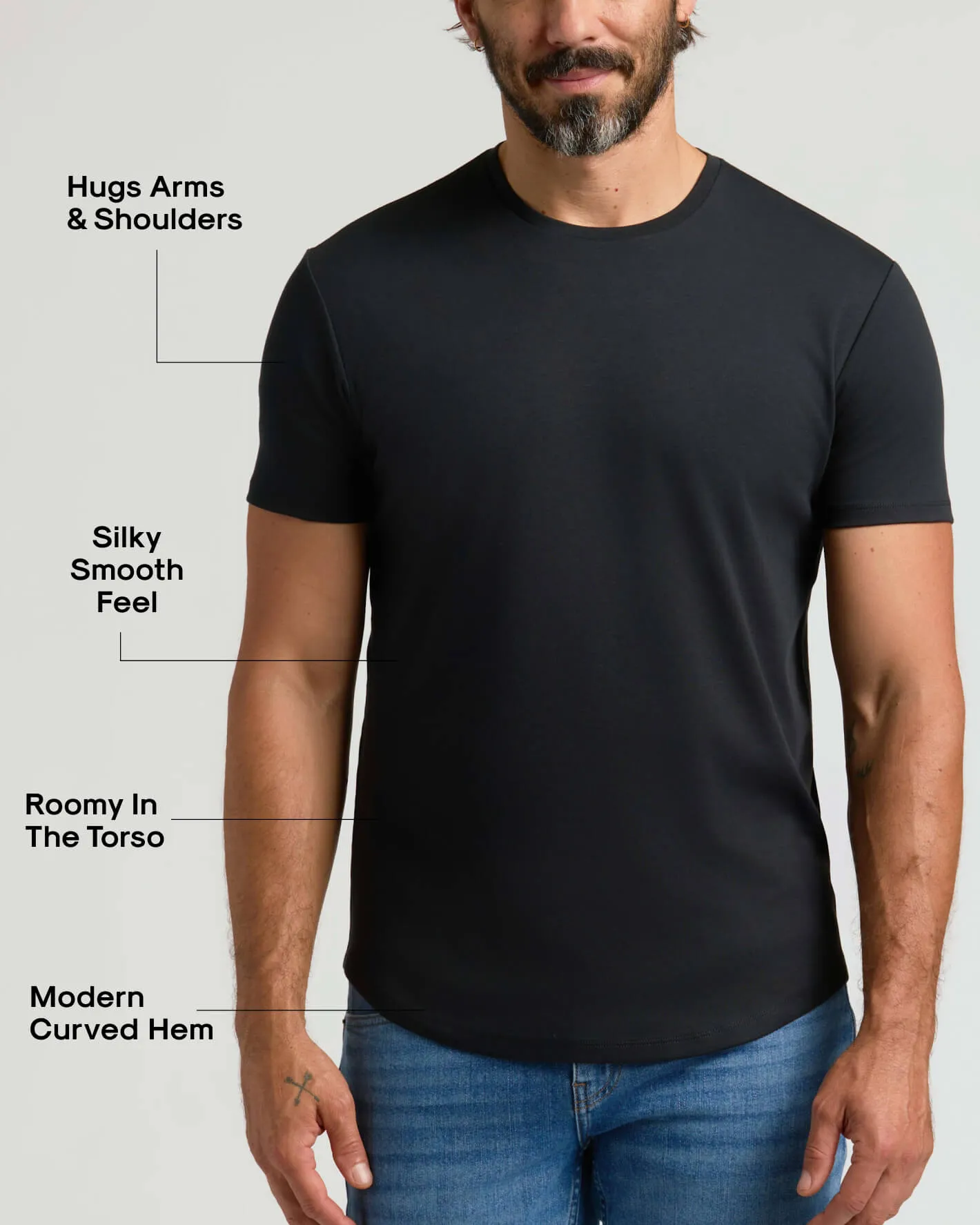 Pima Cotton Blend Curved Hem Crew 4-Pack sold by True Classic product image thumbnail 3