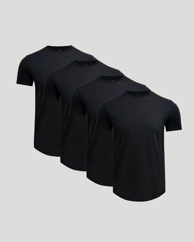 Pima Cotton Blend Curved Hem Crew 4-Pack made by True Classic