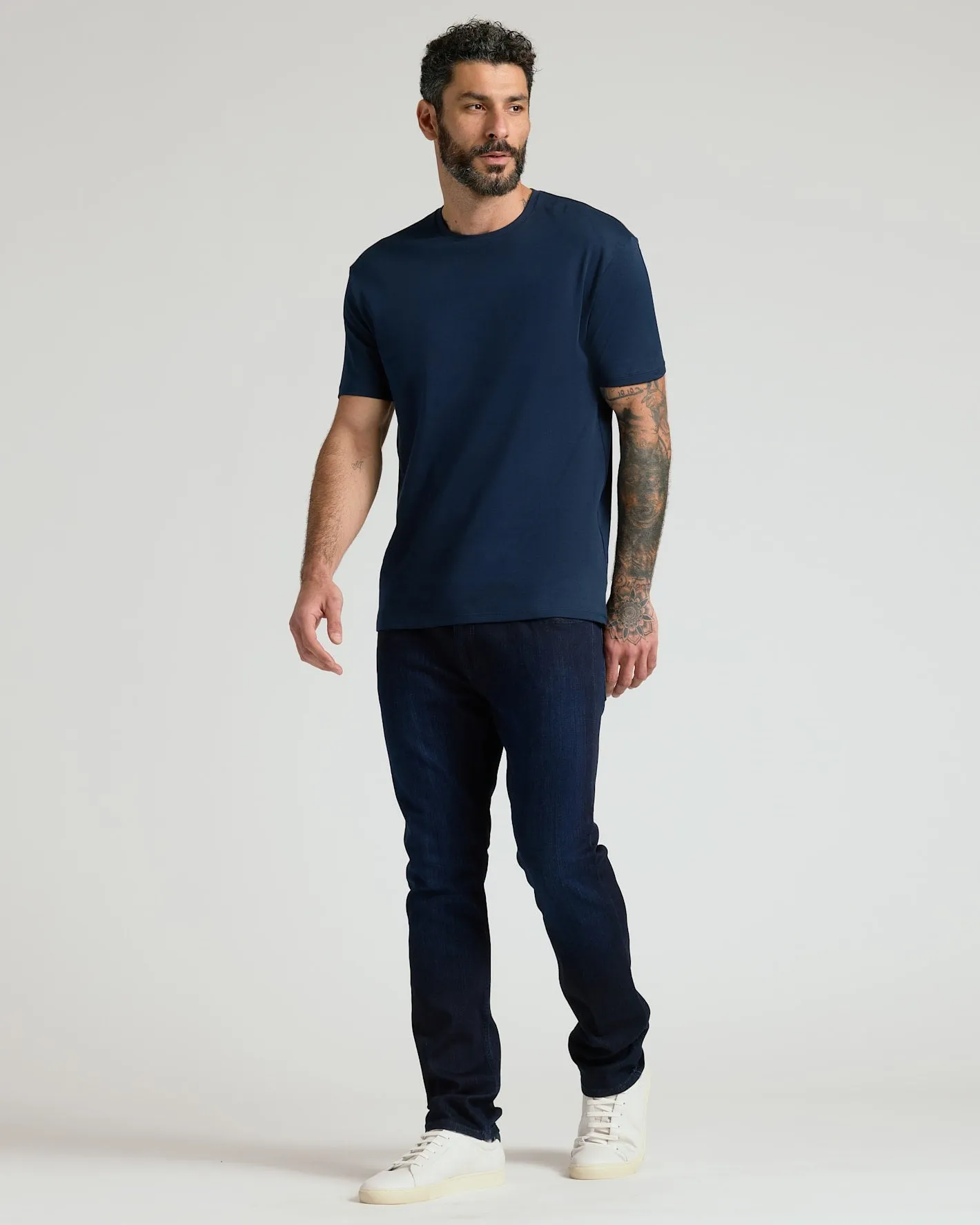 Navy Pima Cotton Blend Crew sold by True Classic product image thumbnail 4
