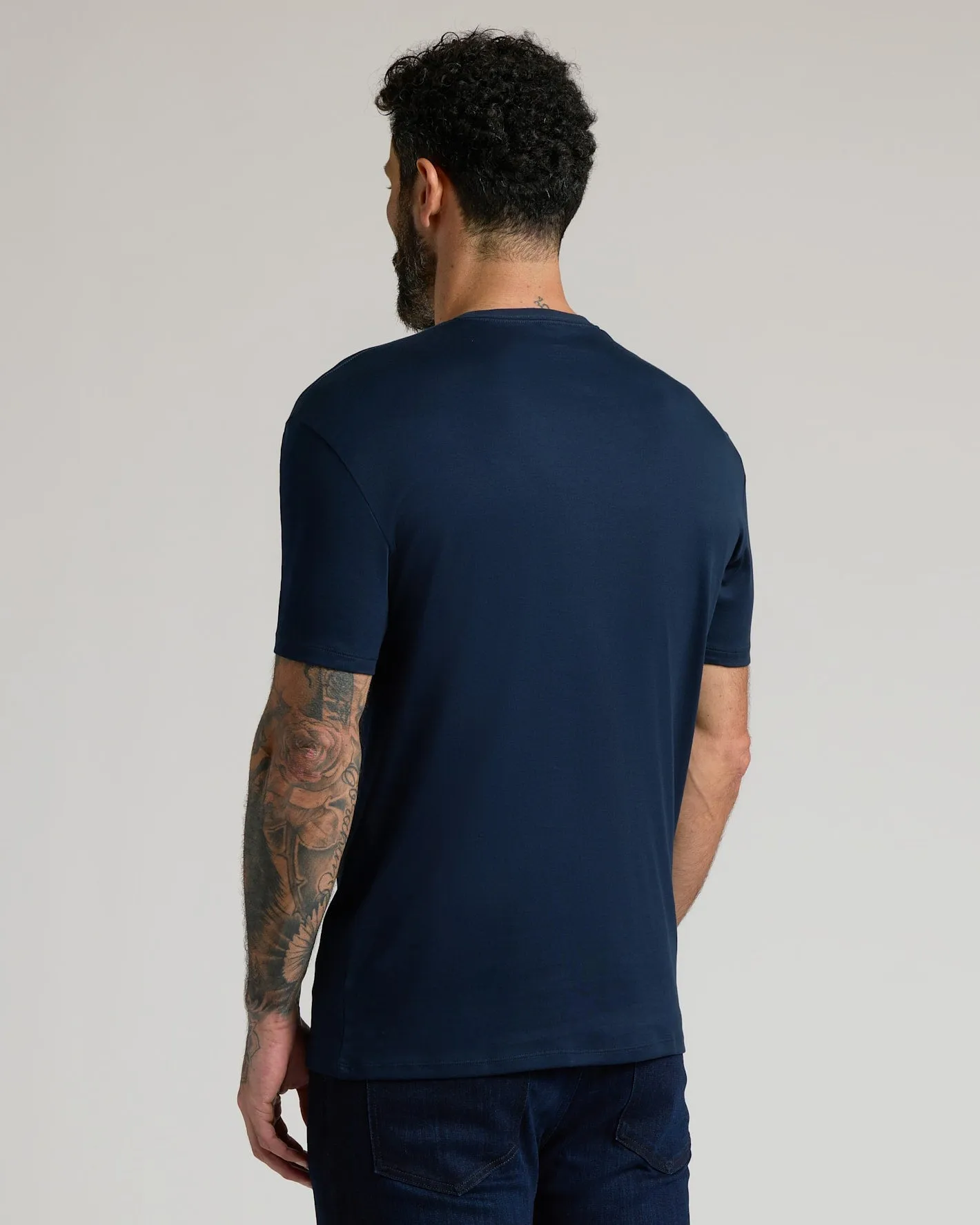 Navy Pima Cotton Blend Crew sold by True Classic product image thumbnail 5