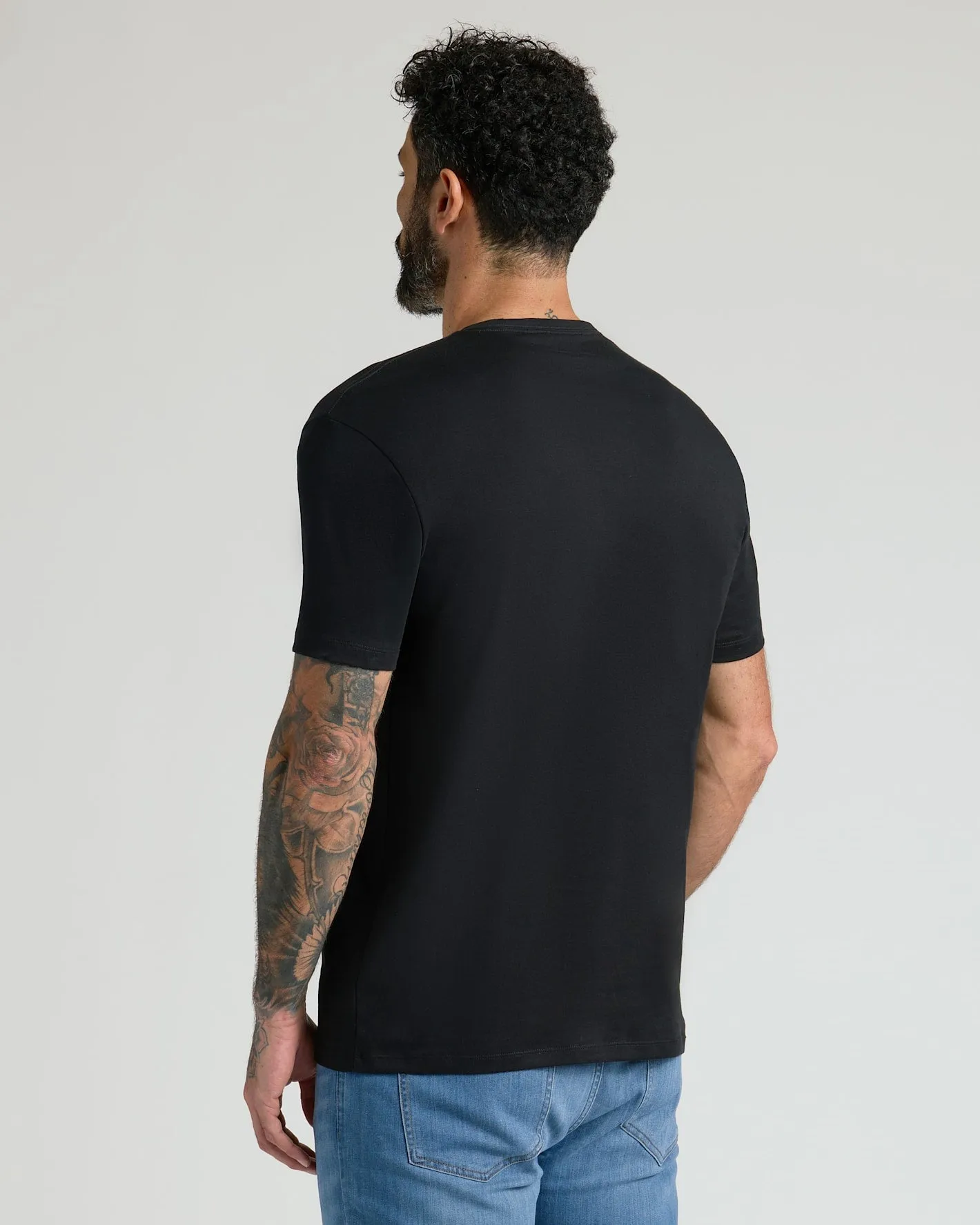 Black Pima Cotton Blend Crew sold by True Classic product image thumbnail 5