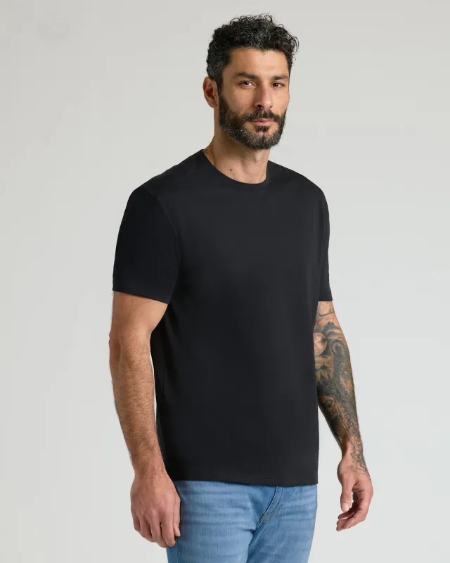 Black Pima Cotton Blend Crew made by True Classic