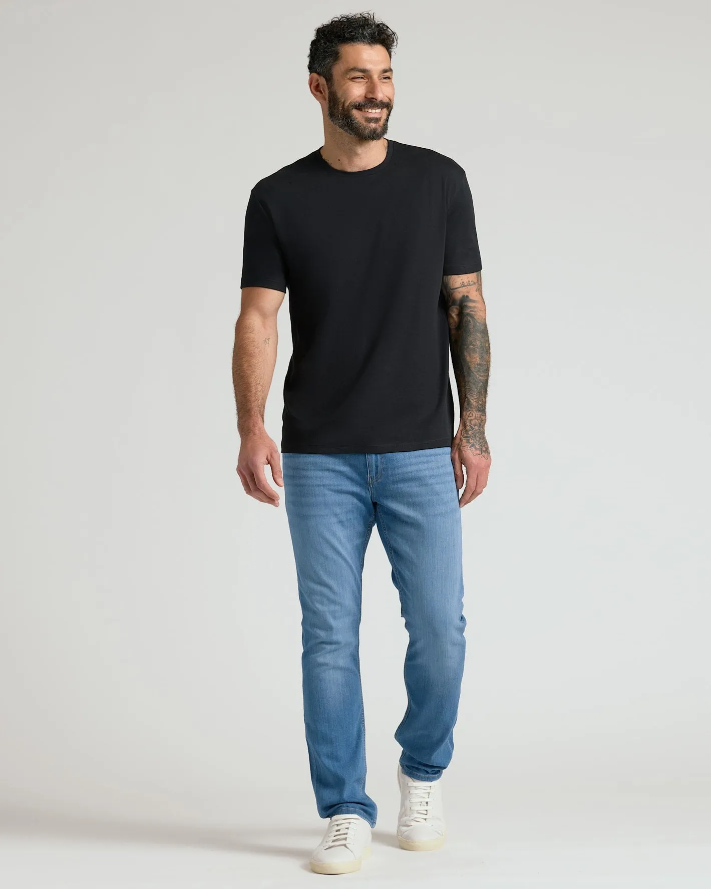 Black Pima Cotton Blend Crew sold by True Classic product image thumbnail 4