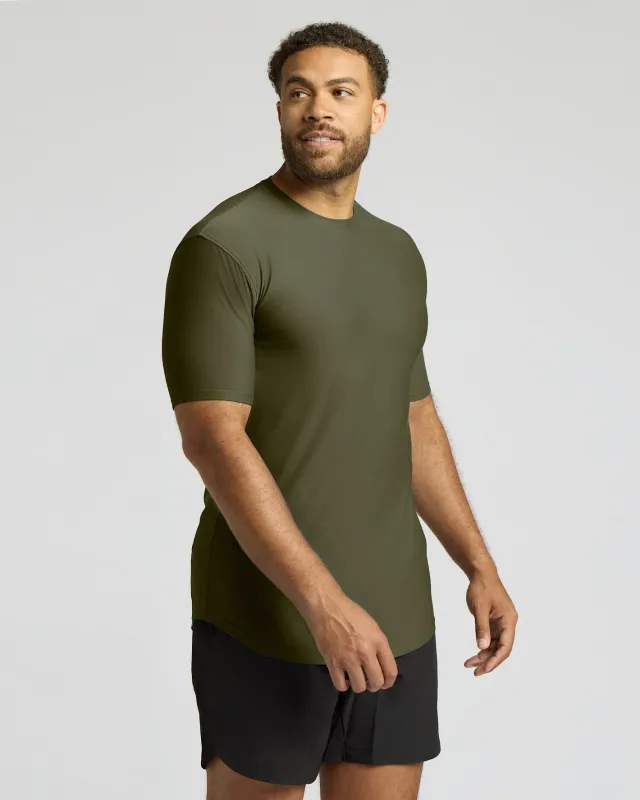 Grove Tall Active Curved Hem Crew made by True Classic