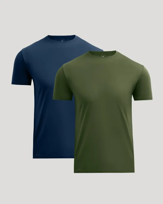 Pima Cotton Blend Crew 2-Pack made by True Classic