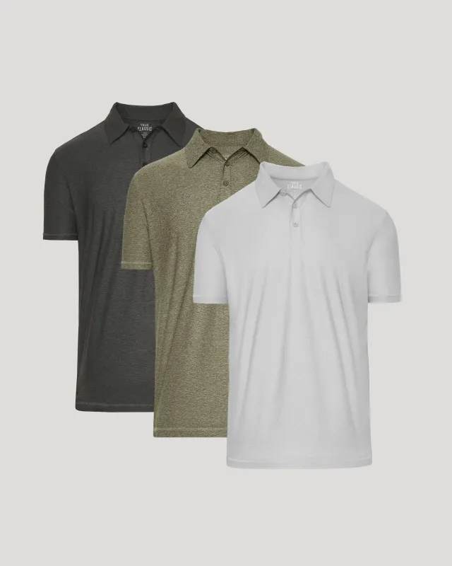 Active Short Sleeve Polo 3-Pack made by True Classic