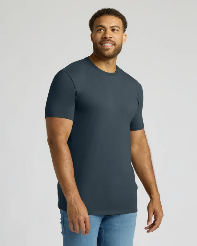Onyx Tall Straight Hem Crew Neck T-Shirt made by True Classic