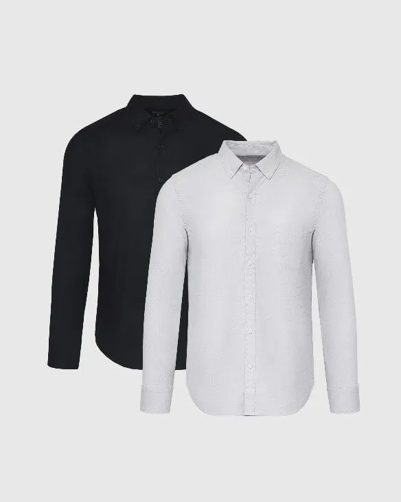 Monochrome Long Sleeve Do-It-All Comfort Shirt 2-Pack sold by True Classic
