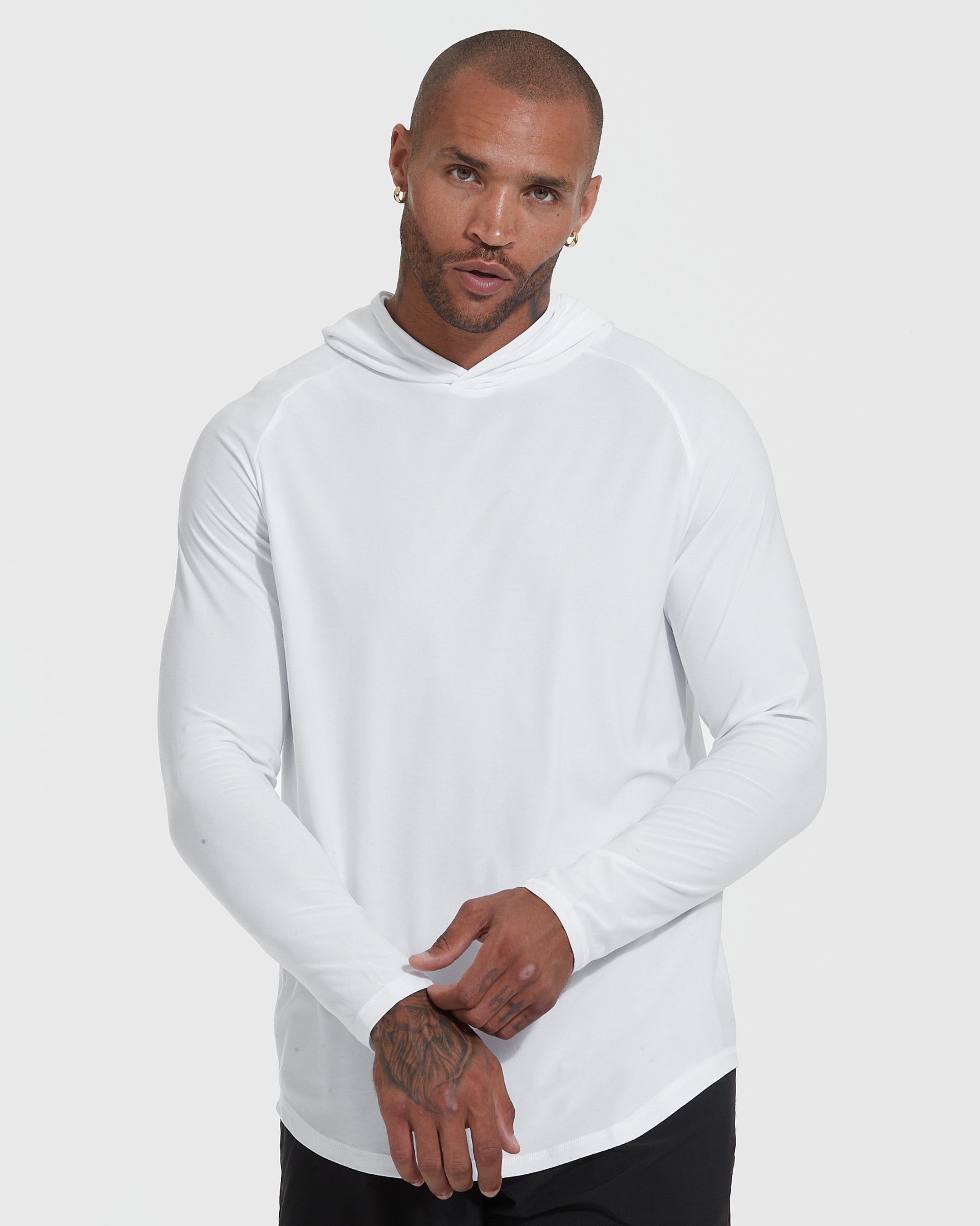 White Active Hoodie sold by True Classic