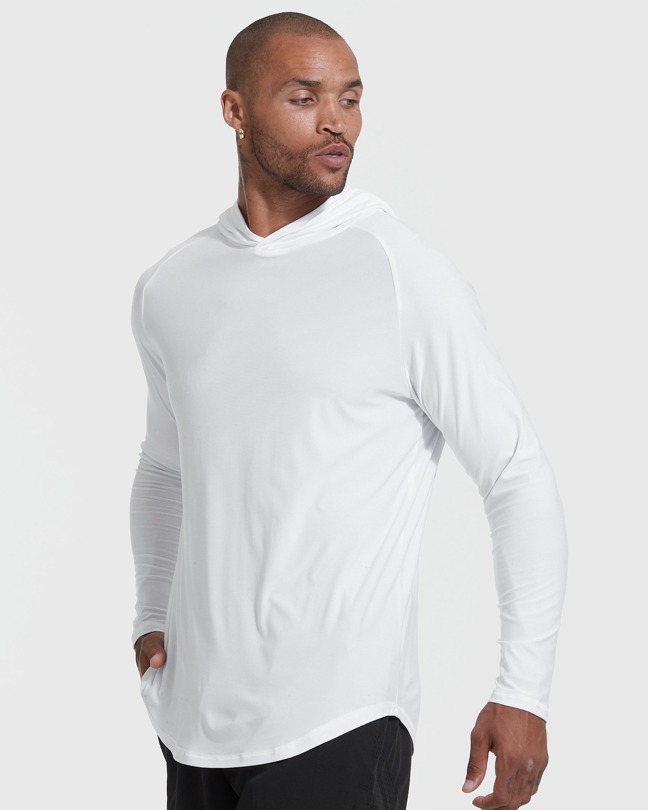 White Active Hoodie sold by True Classic product image thumbnail 3