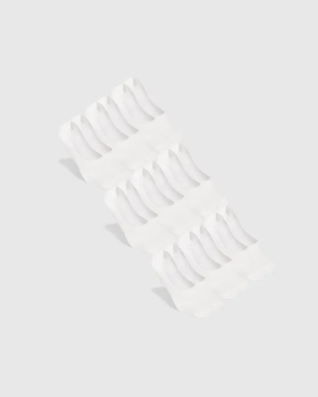 White Never Show Socks 9-Pack sold by True Classic