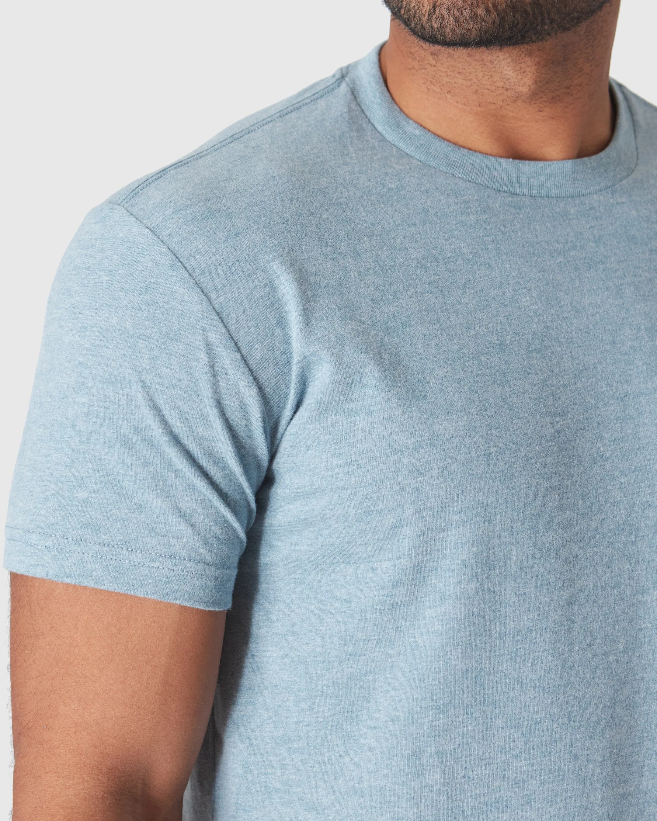 Heather Sapphire Short Sleeve Crew Neck T Shirt sold by True Classic product image thumbnail 5