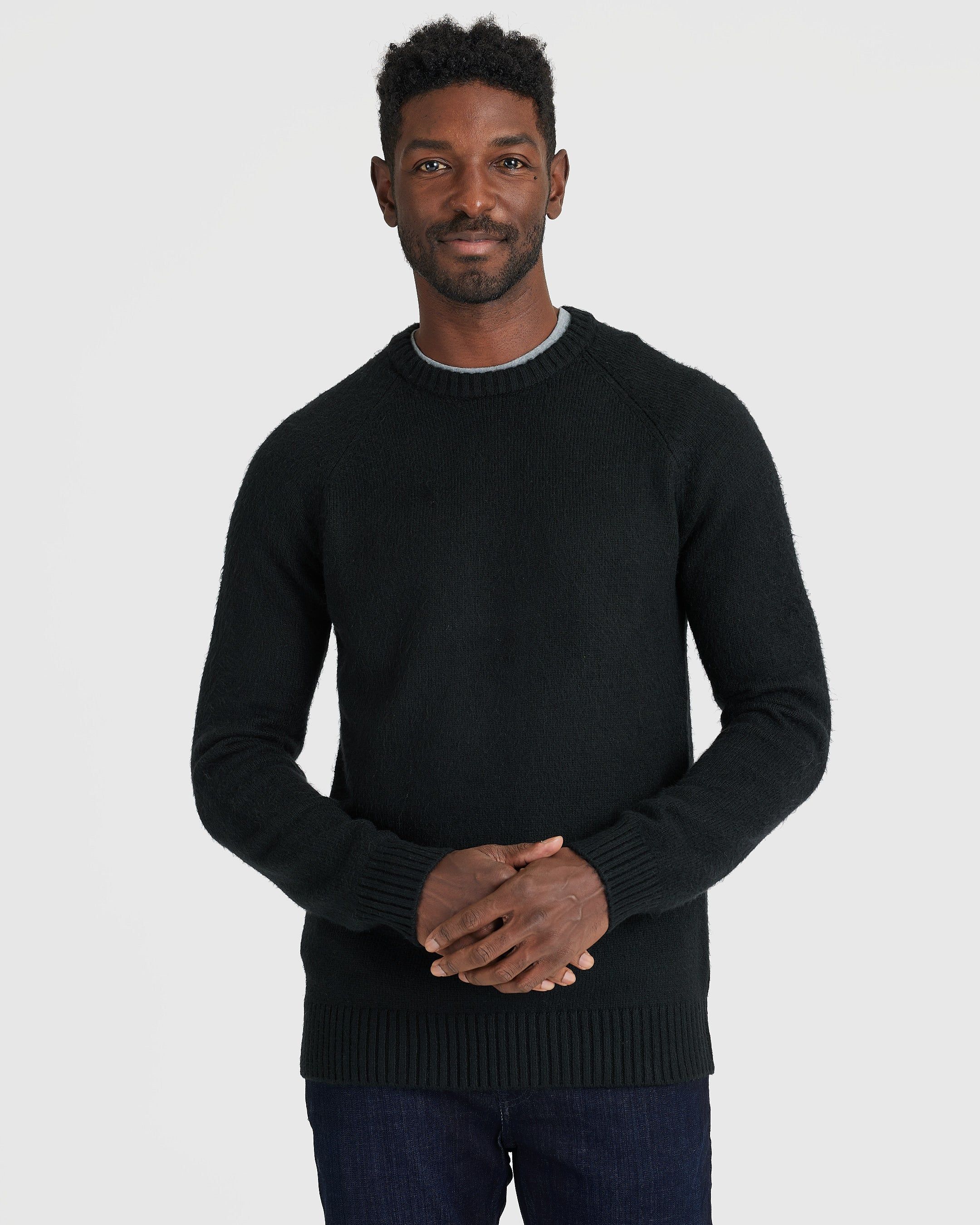Black Crew Neck Sweater sold by True Classic