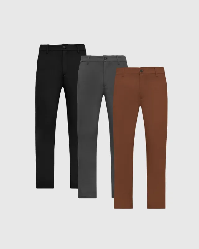Fall Hues Comfort Chino Pants 3-Pack sold by True Classic