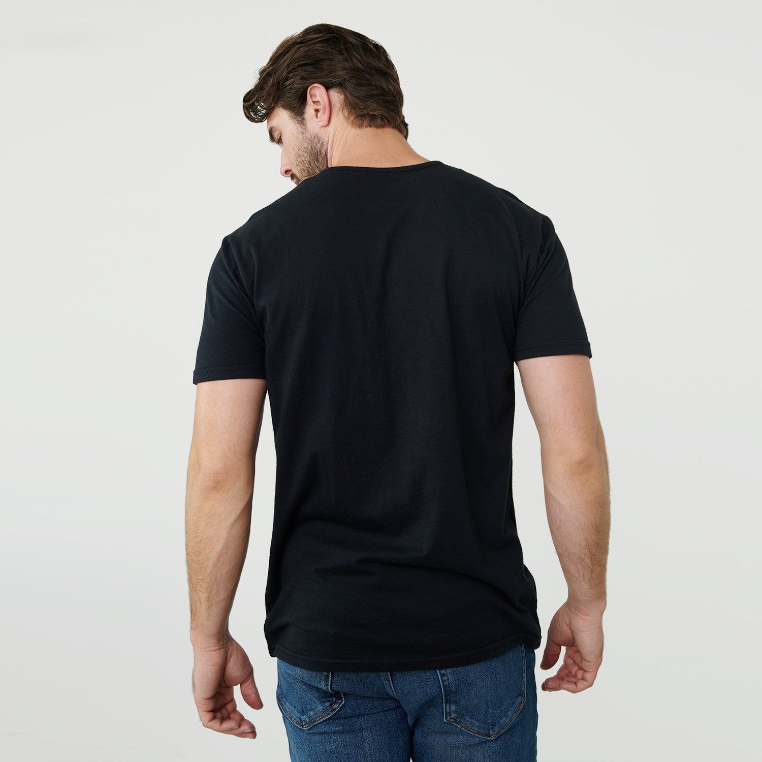 Black Short Sleeve Henley sold by True Classic product image thumbnail 3
