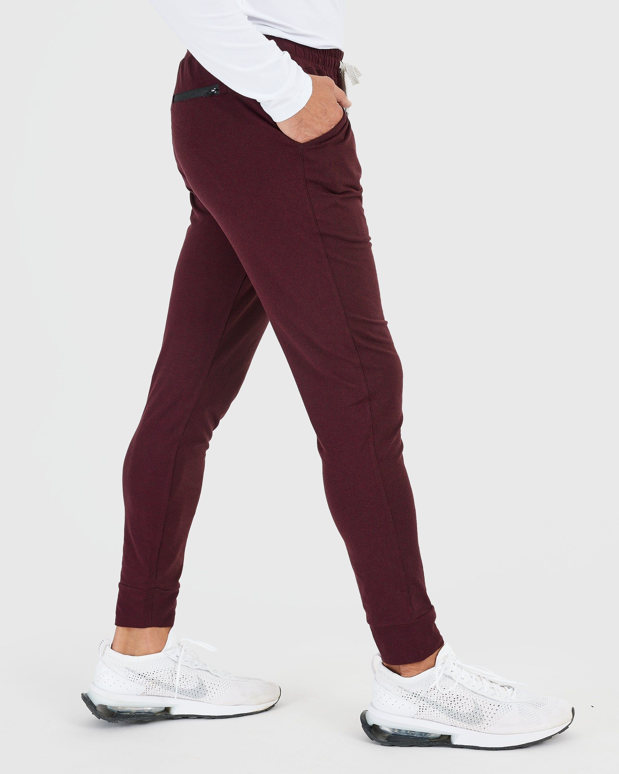 Dark Heather Burgundy Active Joggers sold by True Classic product image thumbnail 3