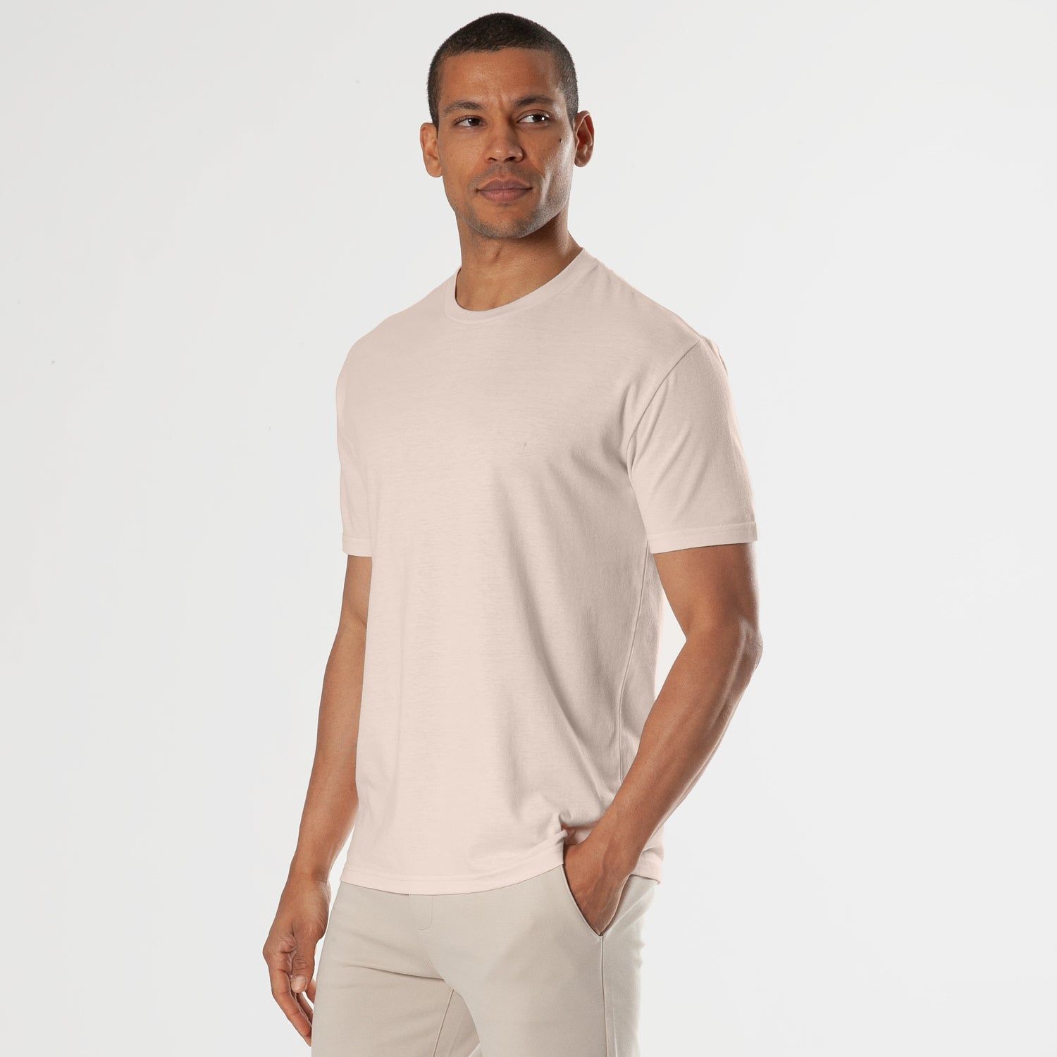 Pink Opal Crew Neck T-Shirt sold by True Classic product image thumbnail 4