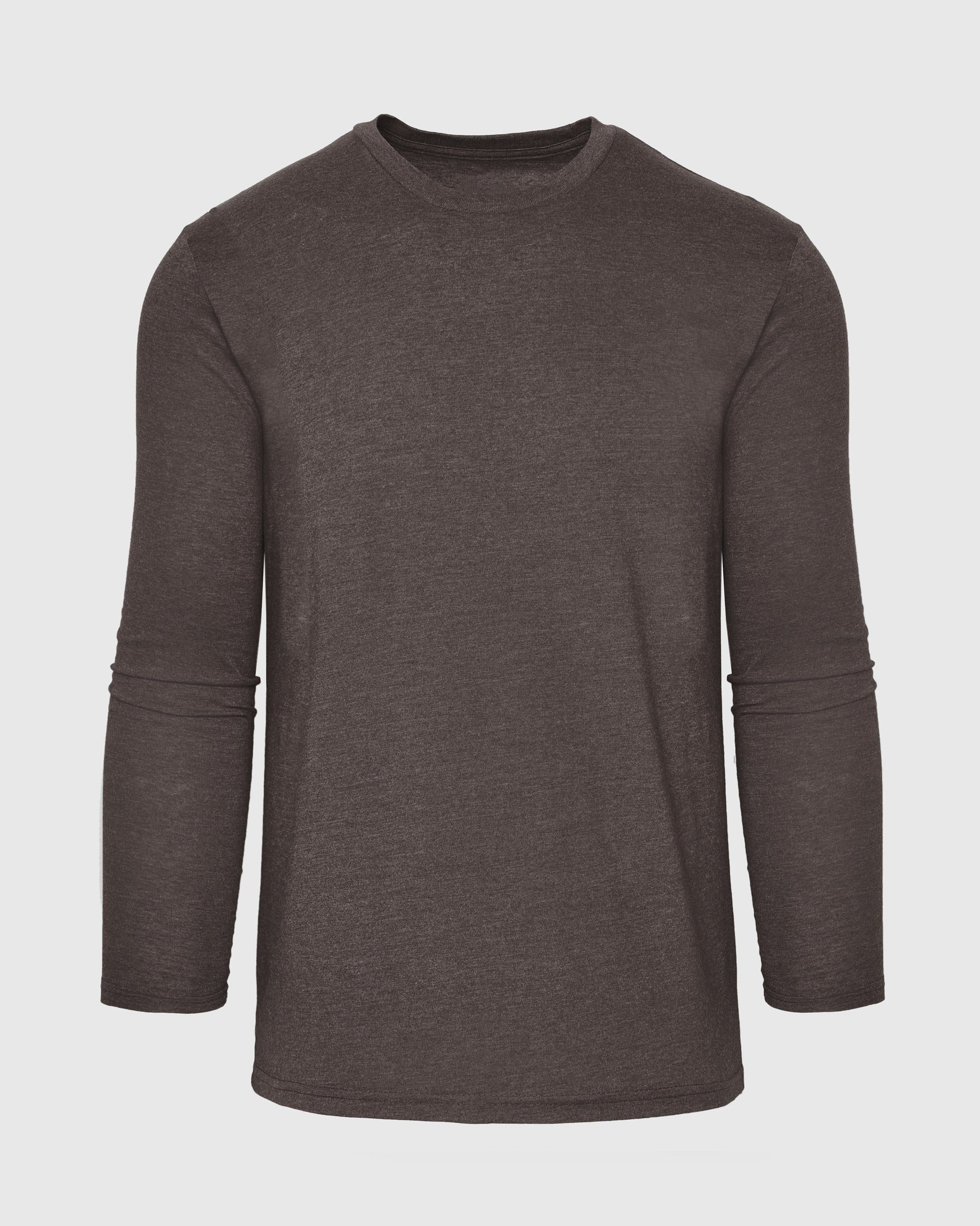 Heather Dark Oak Long Sleeve T-Shirt sold by True Classic product image thumbnail 2