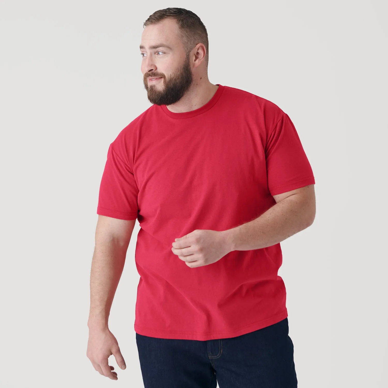 Raspberry Short Sleeve Crew Neck Tee sold by True Classic product image thumbnail 5