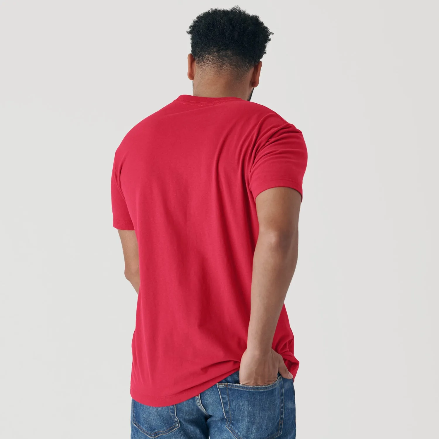 Raspberry Short Sleeve Crew Neck Tee sold by True Classic product image thumbnail 3