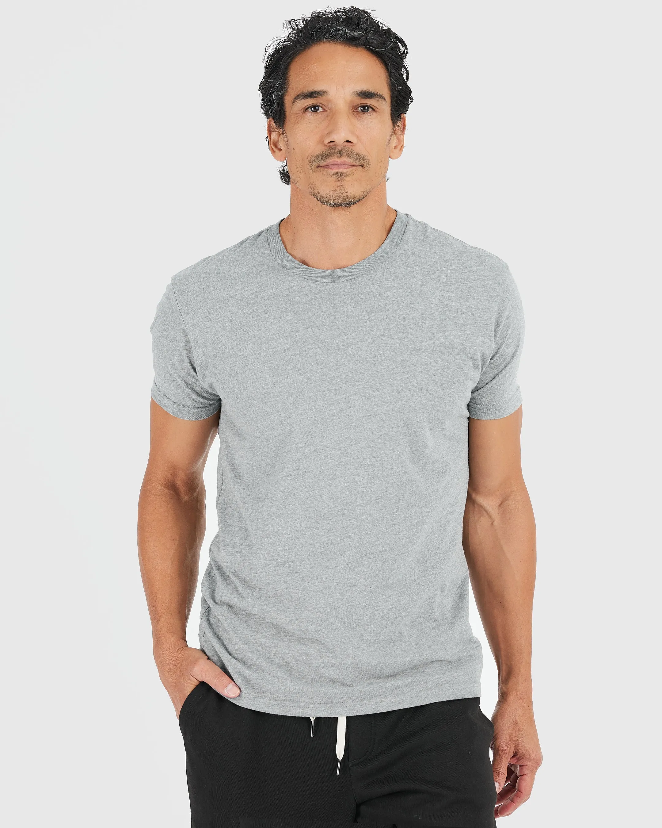 Heather Gray Short Sleeve Crew Neck Tee sold by True Classic