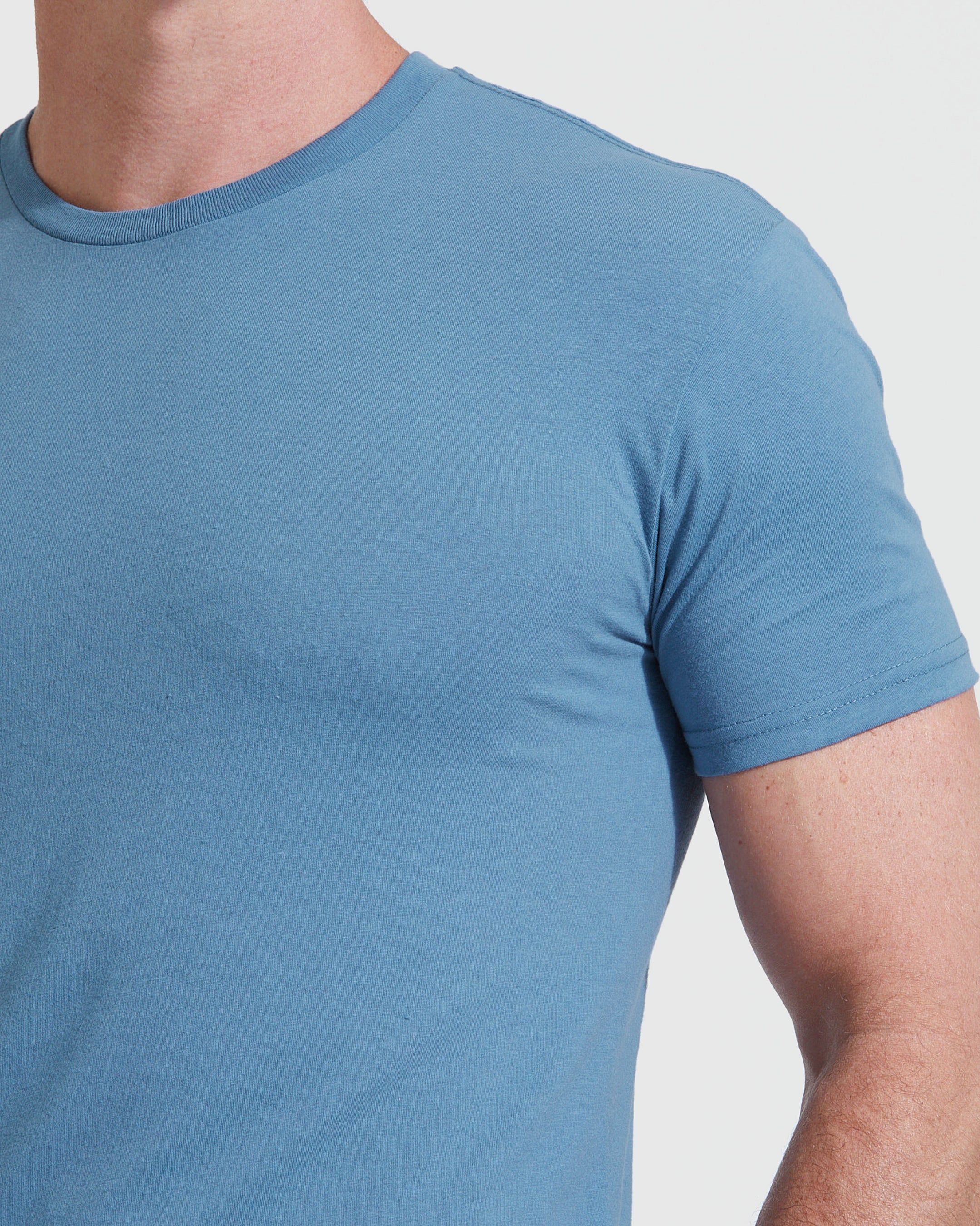 Indigo Tall Round Hem Crew Neck T-Shirt sold by True Classic product image thumbnail 5