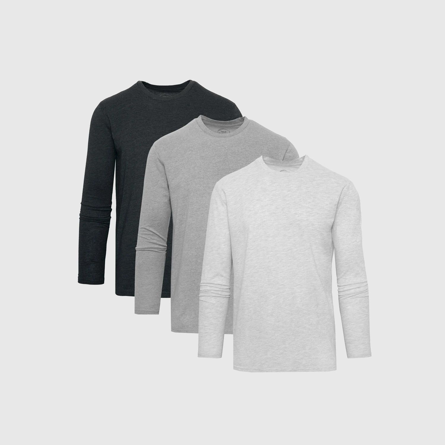 The Heather Grays Long Sleeve Crew Neck 3-Pack sold by True Classic
