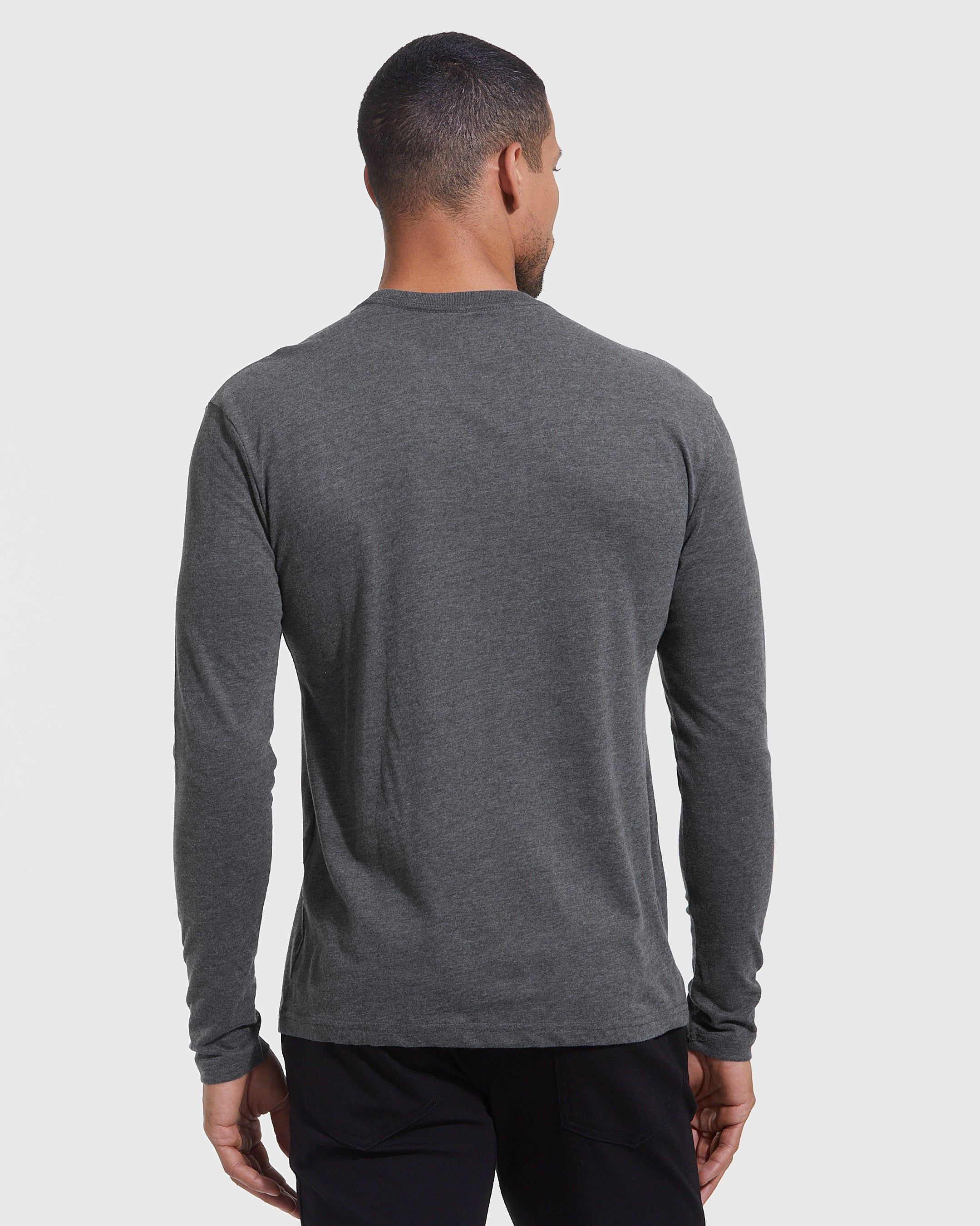 The Heather Grays Long Sleeve Crew Neck 3-Pack sold by True Classic product image thumbnail 4
