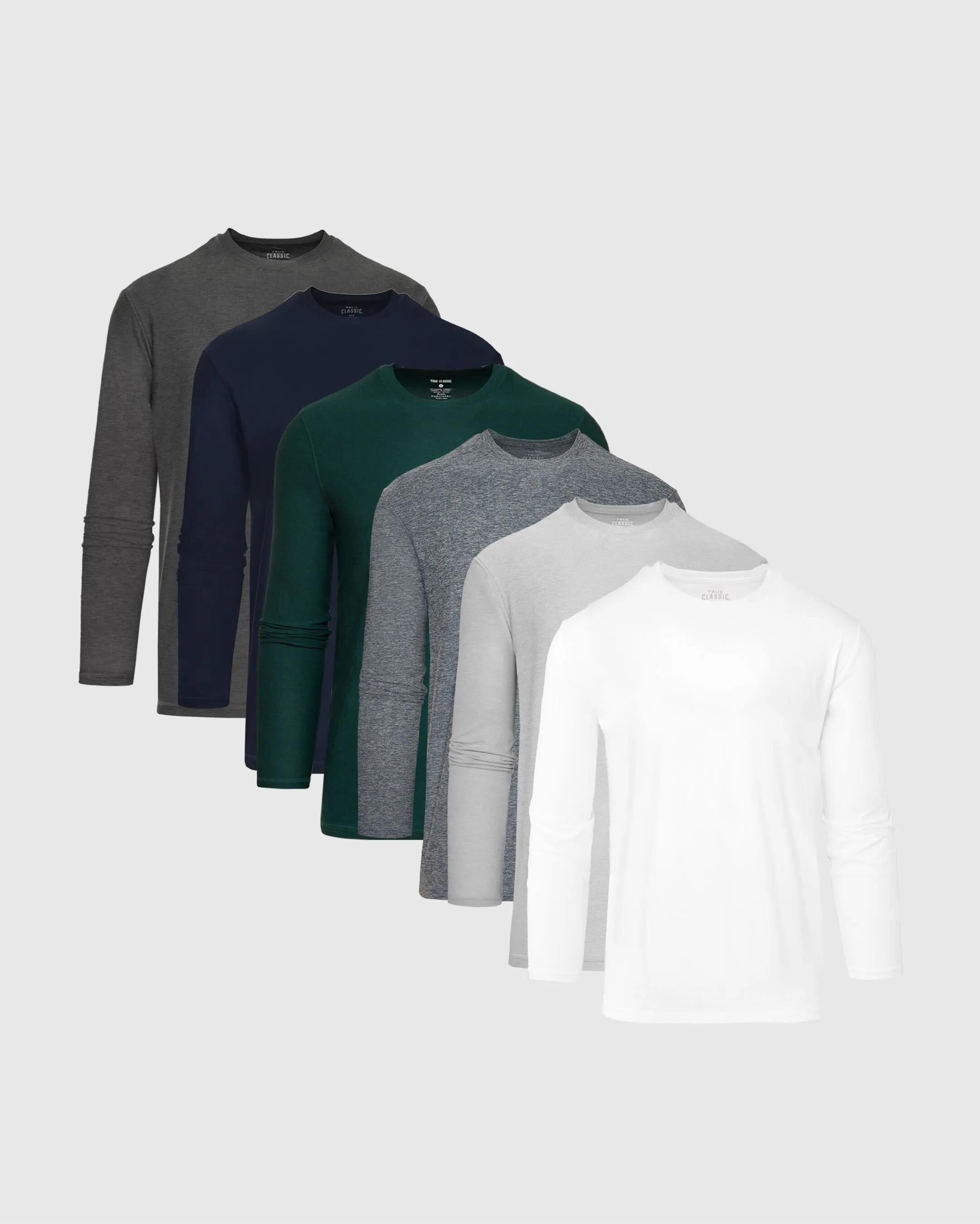 Essential Active Long Sleeve Crew 6-Pack sold by True Classic