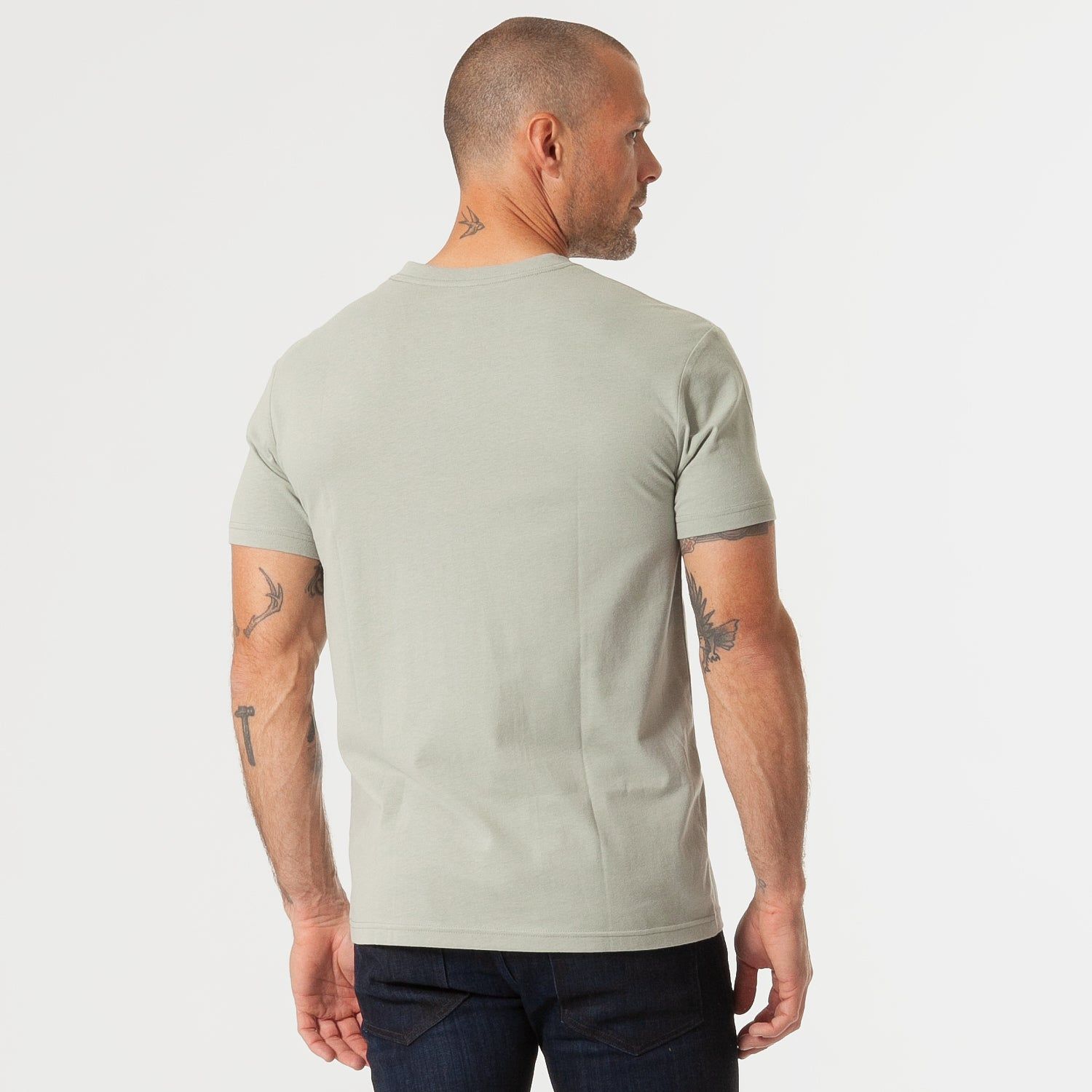 Slate Green V-Neck Tee sold by True Classic product image thumbnail 3