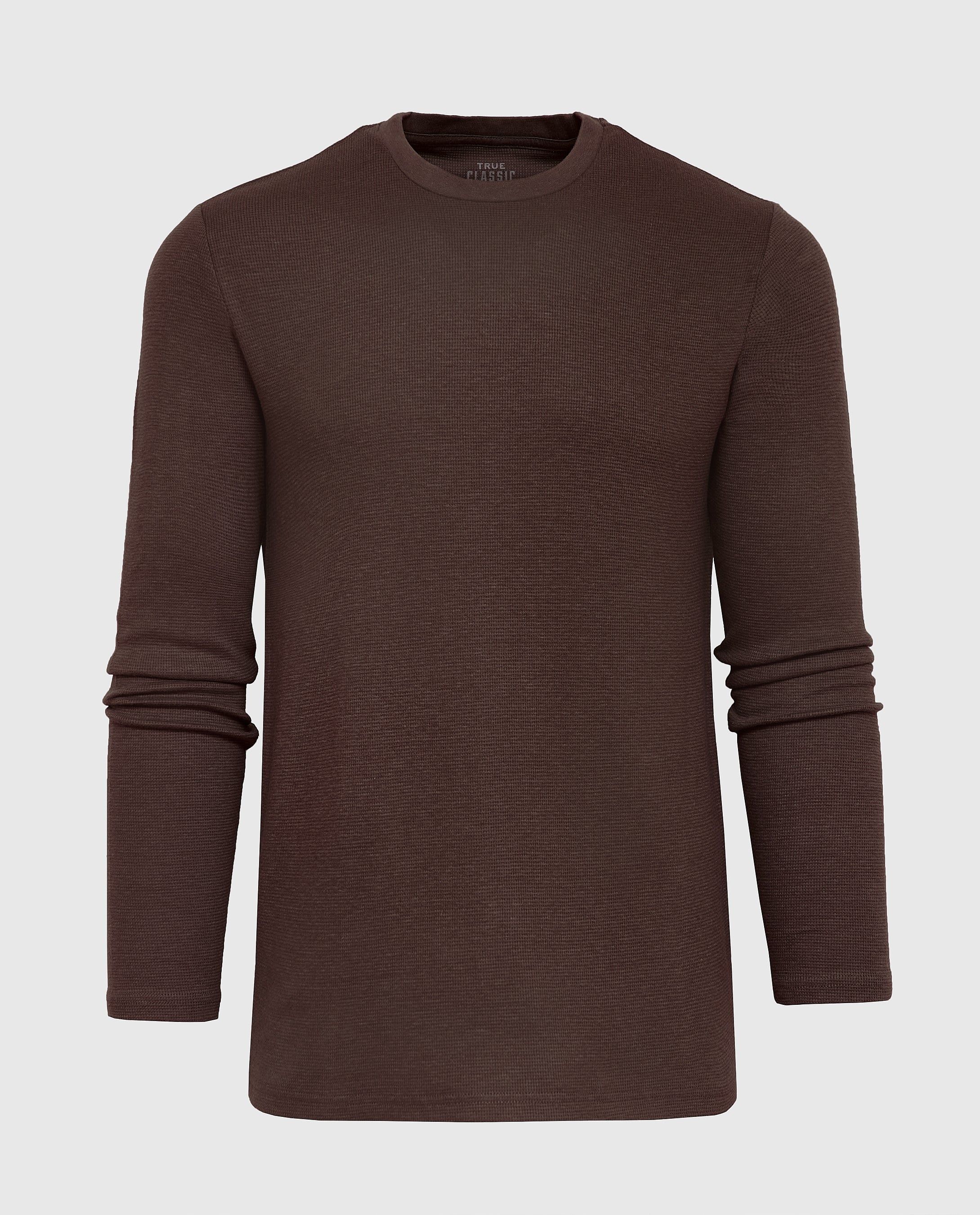 Dark Oak Long Sleeve Waffle Crew sold by True Classic product image thumbnail 2