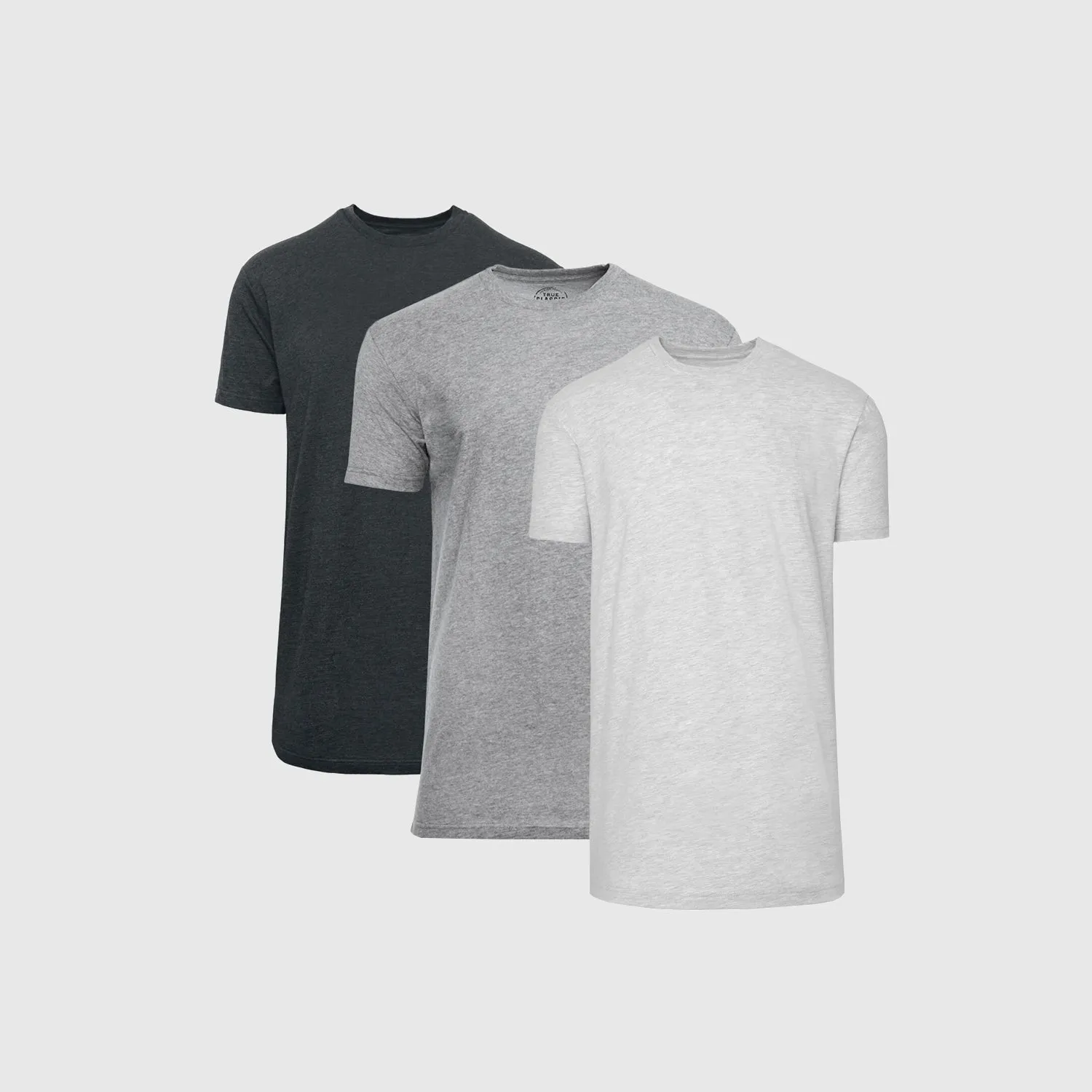 Gray Heather Tall Round Hem Crew Neck T-Shirt 3-Pack sold by True Classic