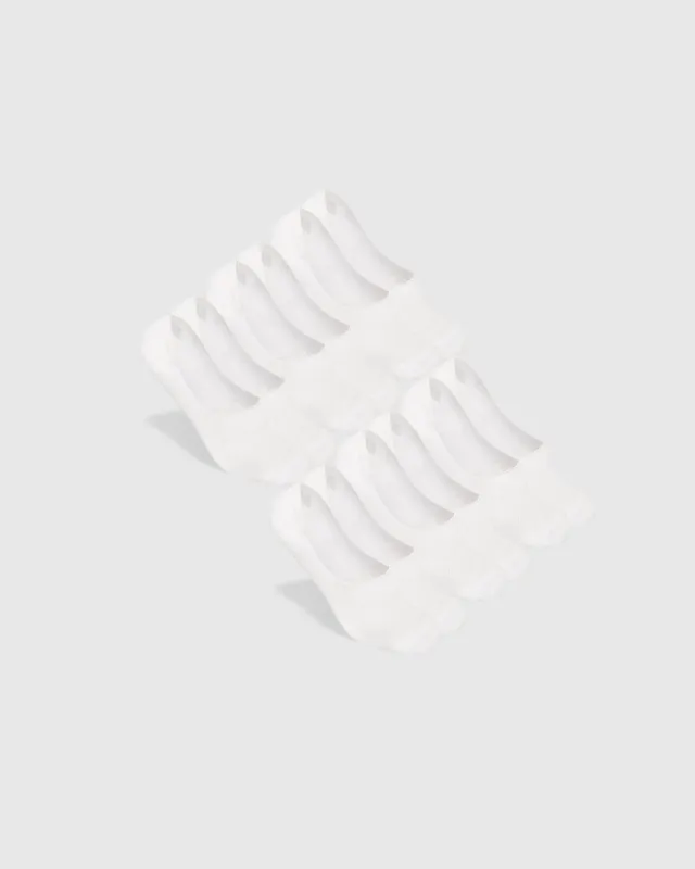 White Never Show Socks 6-Pack sold by True Classic