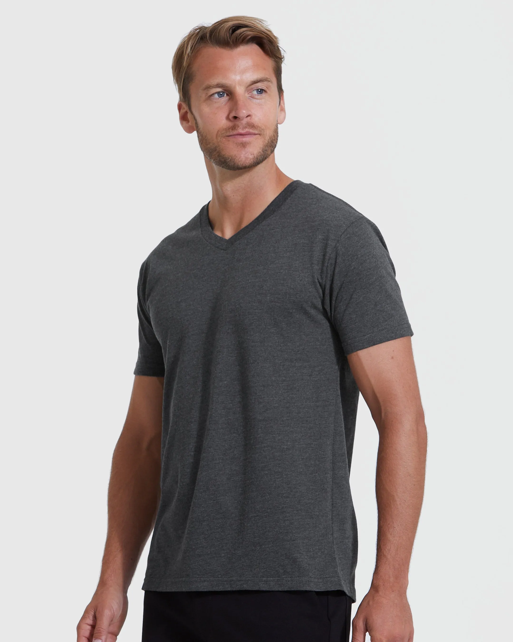 Charcoal Heather Gray Classic V-Neck sold by True Classic product image thumbnail 3