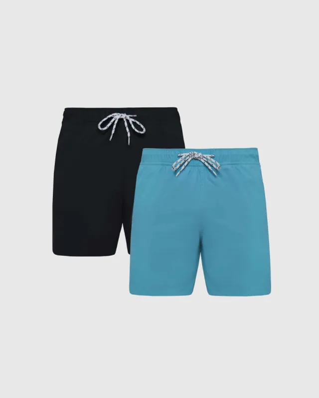 Black & Harbor Swim Trunk 2-Pack sold by True Classic