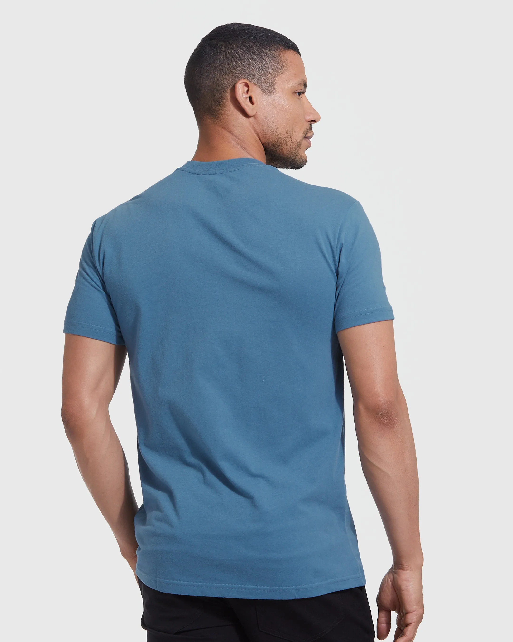 Indigo Short Sleeve Crew Neck Tee sold by True Classic product image thumbnail 4