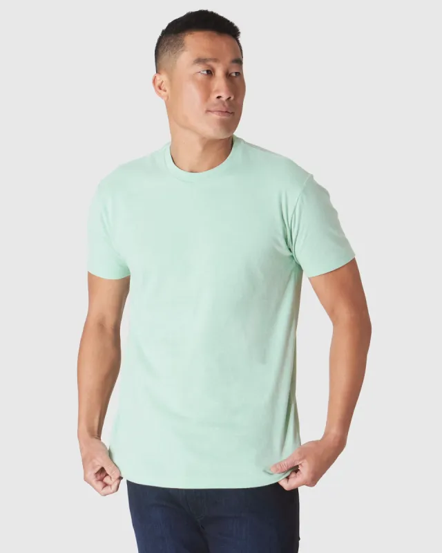 Heather Mist Short Sleeve Crew Neck Tee sold by True Classic