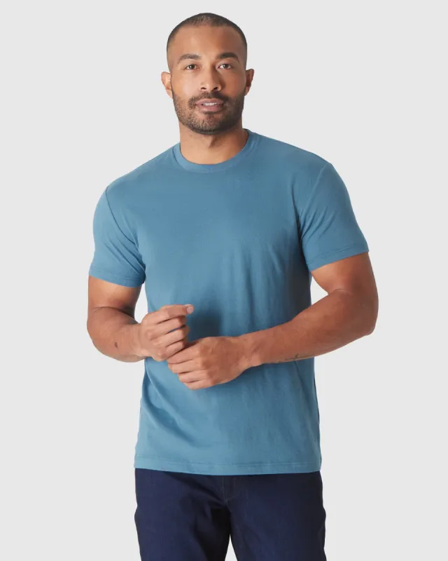 Sapphire Classic Short Sleeve Crew Neck T-Shirt sold by True Classic