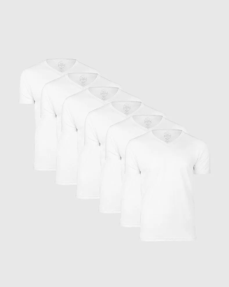 White Classic V-Neck 6-Pack sold by True Classic