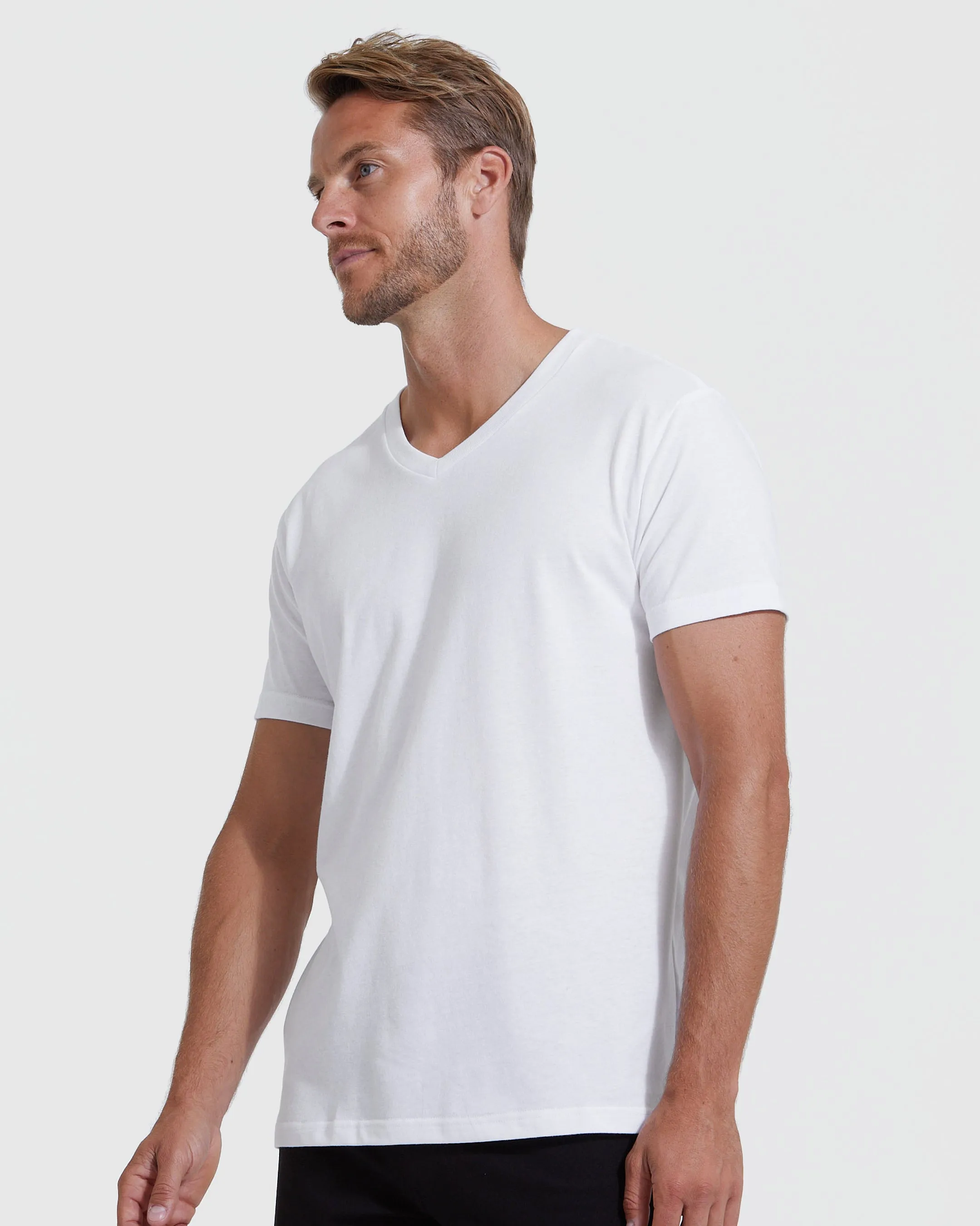 White Classic V-Neck 6-Pack sold by True Classic product image thumbnail 3