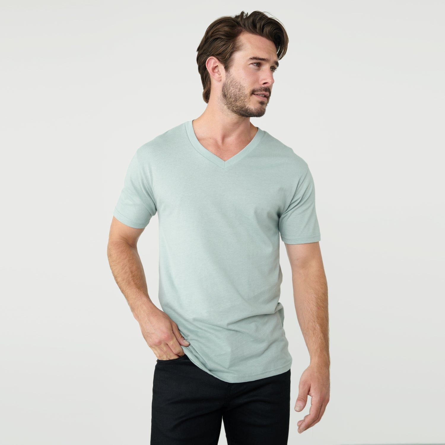 Sage V-Neck sold by True Classic