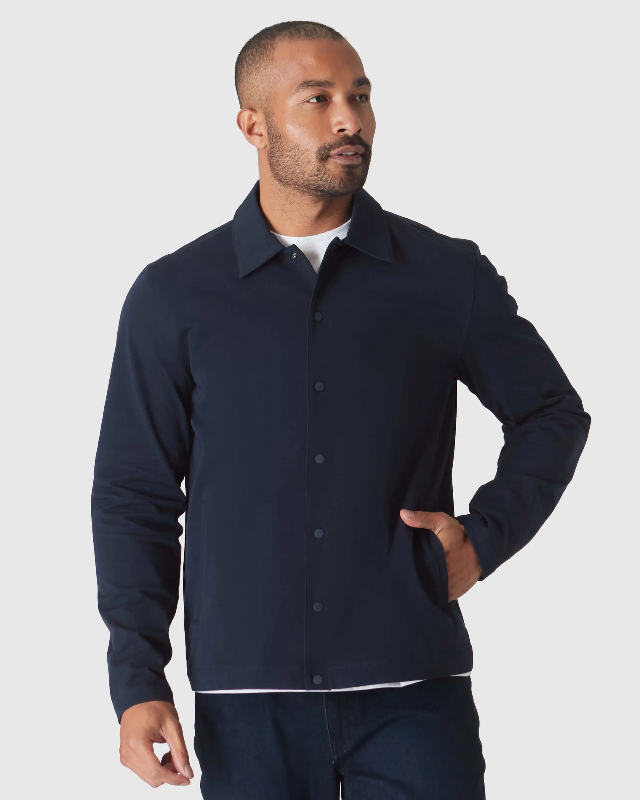 Navy Coaches Jacket sold by True Classic product image thumbnail 4