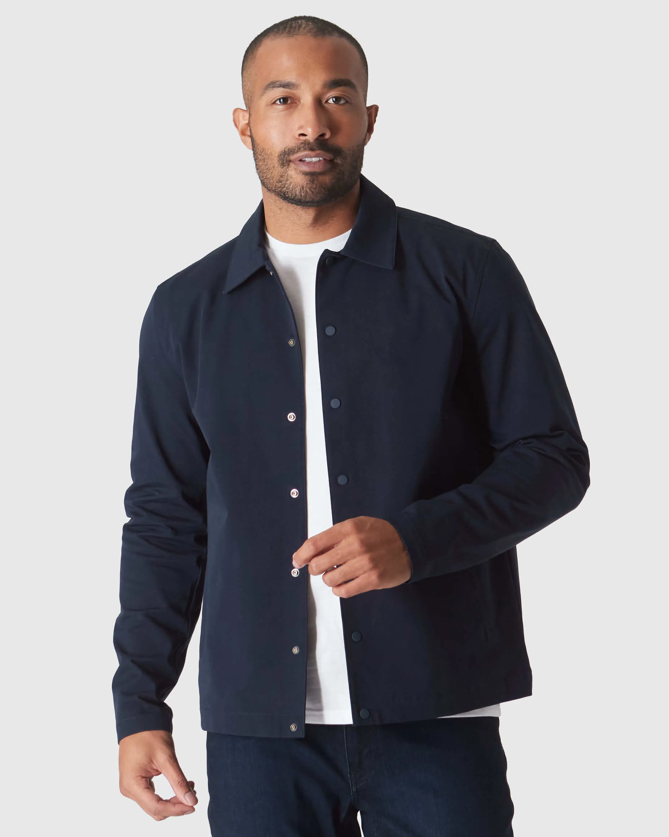 Navy Coaches Jacket sold by True Classic
