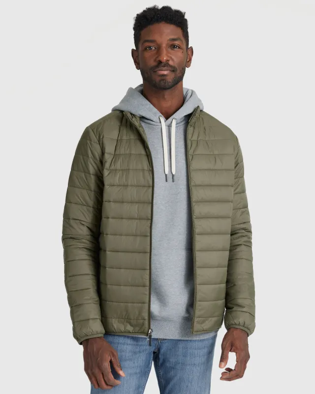 Military Green Puffer Jacket sold by True Classic